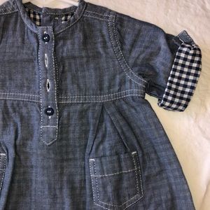 Denim lined dress